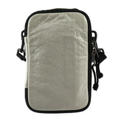 BALENCIAGA Crossbody Bag Explorer Shoulder 593329 Leather Canvas Light Gray Black