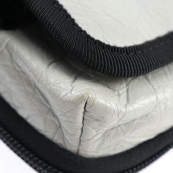 BALENCIAGA Crossbody Bag Explorer Shoulder 593329 Leather Canvas Light Gray Black
