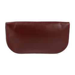 CARTIER Mustline Clutch Bag Leather Bordeaux Second Flap