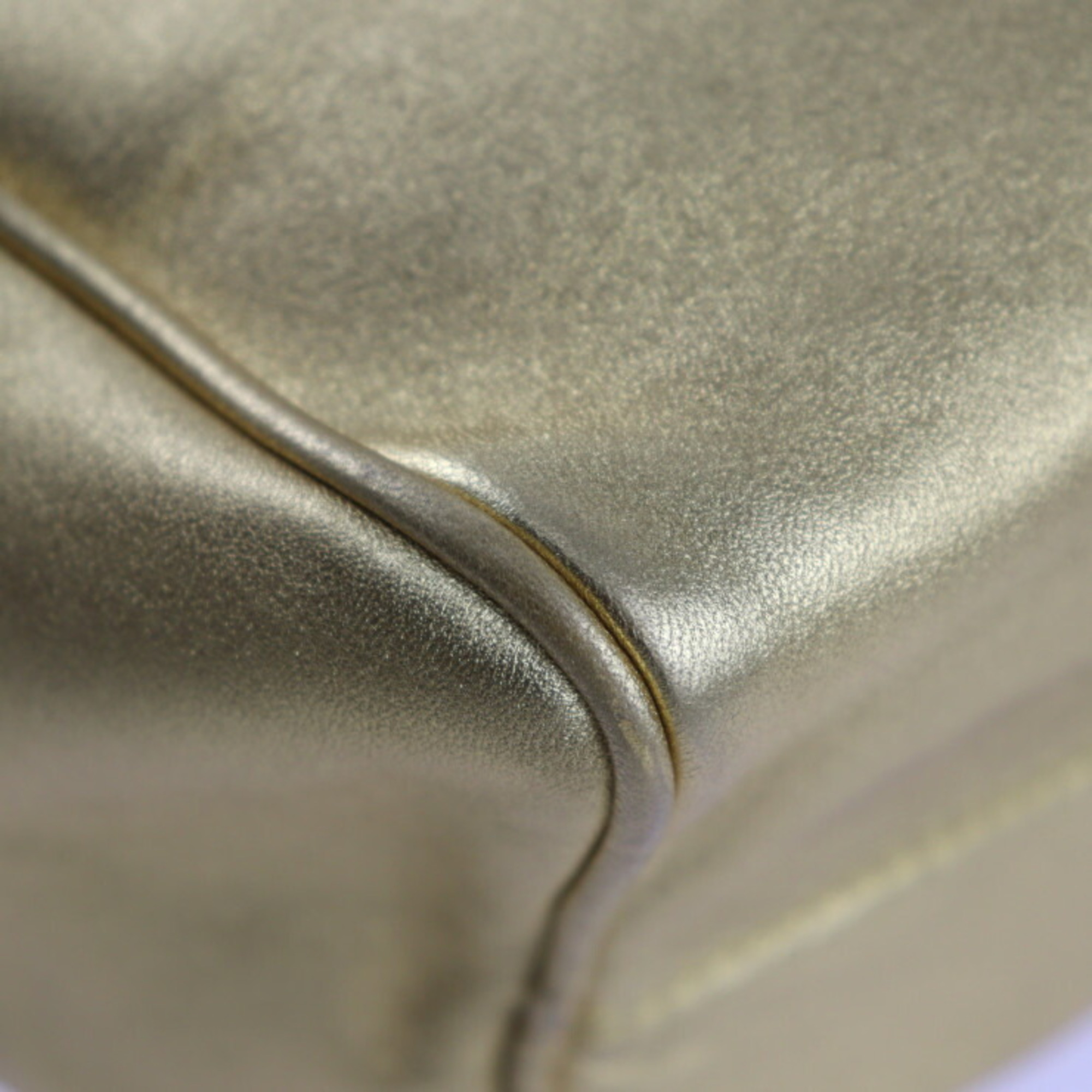 LOEWE Anagram Handbag Leather Gold