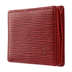 LOUIS VUITTON Portomone Boite Coin Case M63697 Epi Leather Castilian Red Square Purse Vuitton