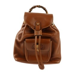 GUCCI Gucci Backpack Bamboo Backpack/Daypack 003 58 0030 Leather Brown Turnlock