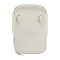 LOUIS VUITTON Utility Side Bag Monogram Shoulder M53297 Taurillon Leather Off-White Body Pouch