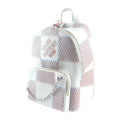 LOUIS VUITTON Louis Vuitton Racer Backpack Damier Spray Rucksack/Daypack M20664 PVC Leather White Red