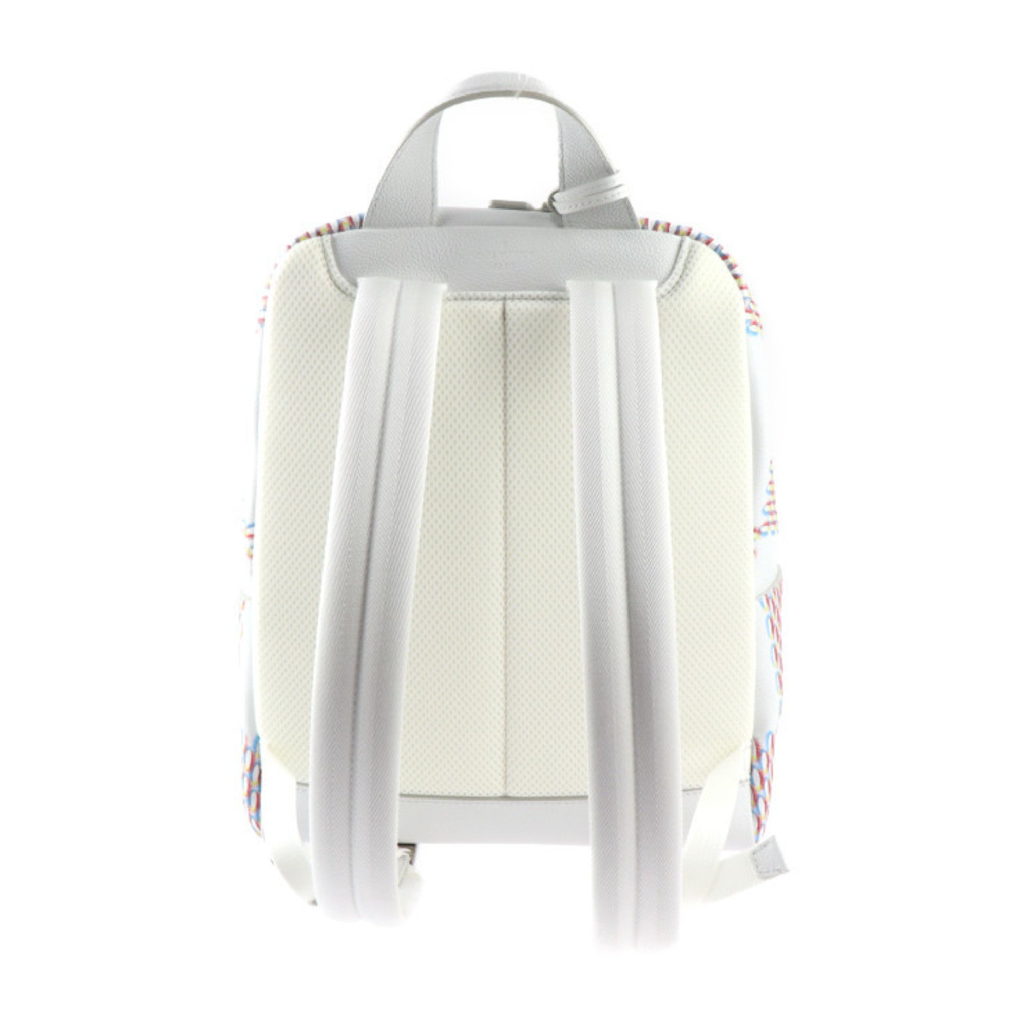 LOUIS VUITTON Louis Vuitton Racer Backpack Damier Spray Rucksack/Daypack M20664 PVC Leather White Red