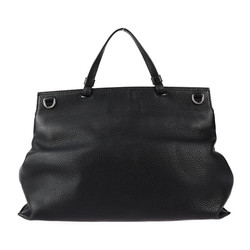 GUCCI Gucci Daily Bamboo Handbag 370830 Leather Black Shoulder Bag Turnlock