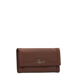 Gucci long wallet trifold 294977 brown leather ladies GUCCI