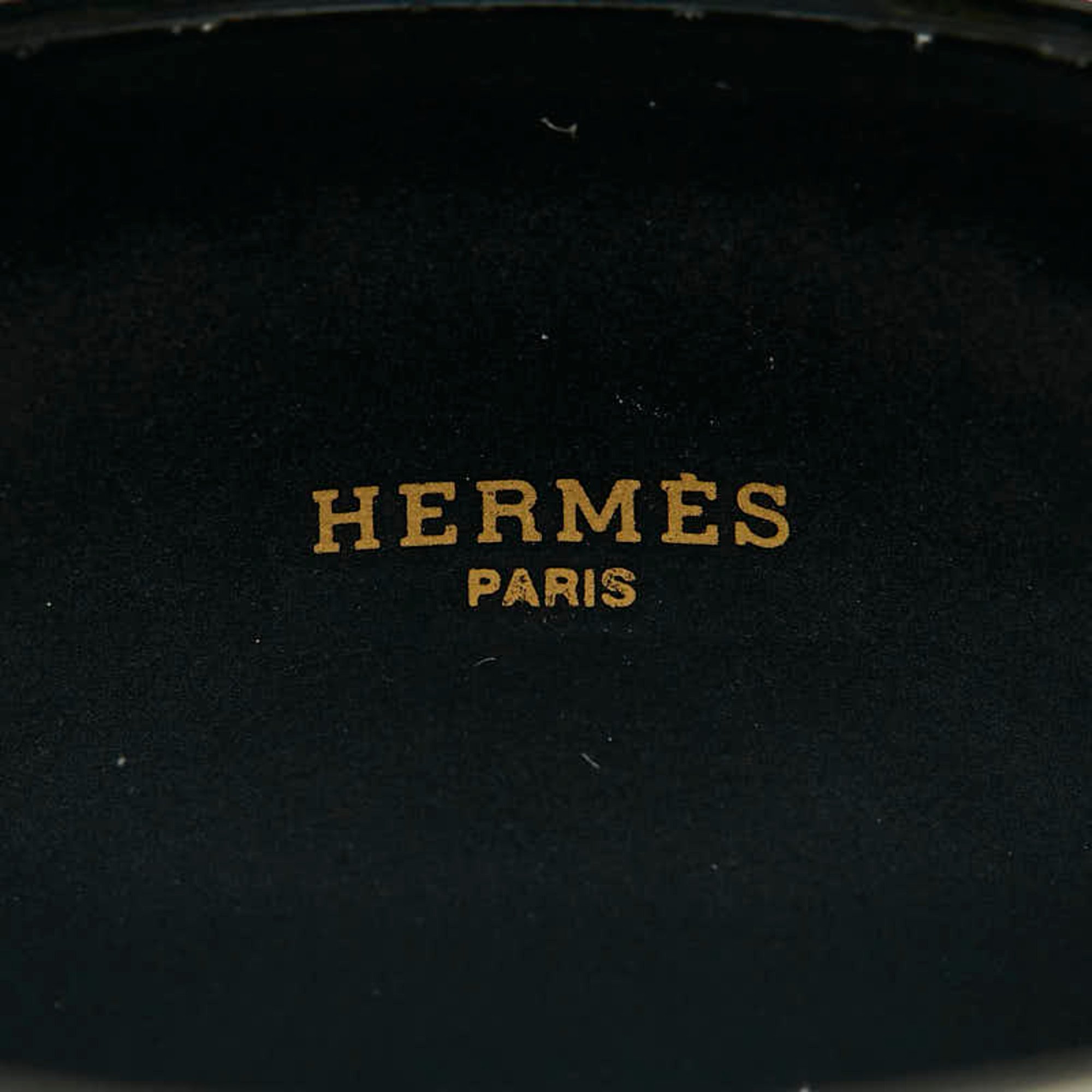 Hermes Enamel TGM Cloisonne Striped Bangle Bracelet Silver Multicolor Metal Women's HERMES