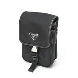 Prada Re-Nylon x Saffiano Leather Shoulder Phone Holder 2VD043 Black (Nero) S-154475
