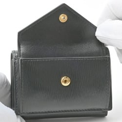 Prada Trifold Wallet Compact 1MH021 Leather Black E-155092