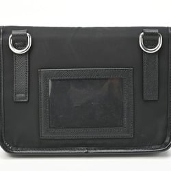 Prada Re-Nylon Saffiano Leather Smartphone Case Nylon 2ZH108 Black E-155096