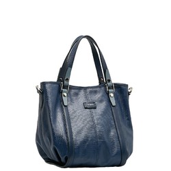 Tod's TOD’S Handbag Tote Bag Metallic Blue PVC Leather Women’s