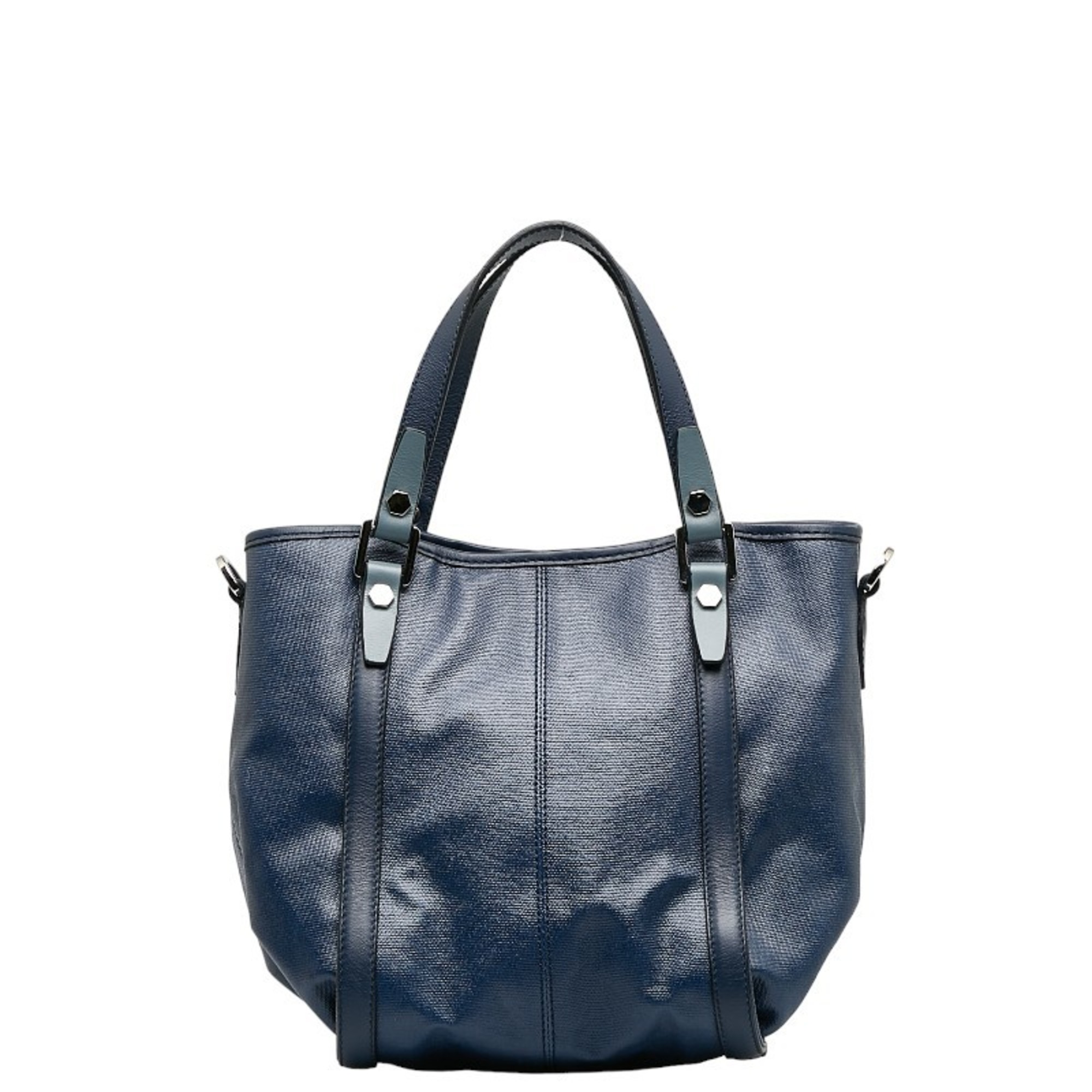 Tod's TOD’S Handbag Tote Bag Metallic Blue PVC Leather Women’s