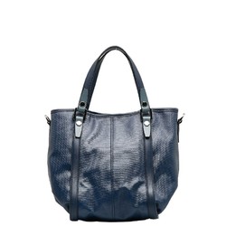 Tod's TOD’S Handbag Tote Bag Metallic Blue PVC Leather Women’s