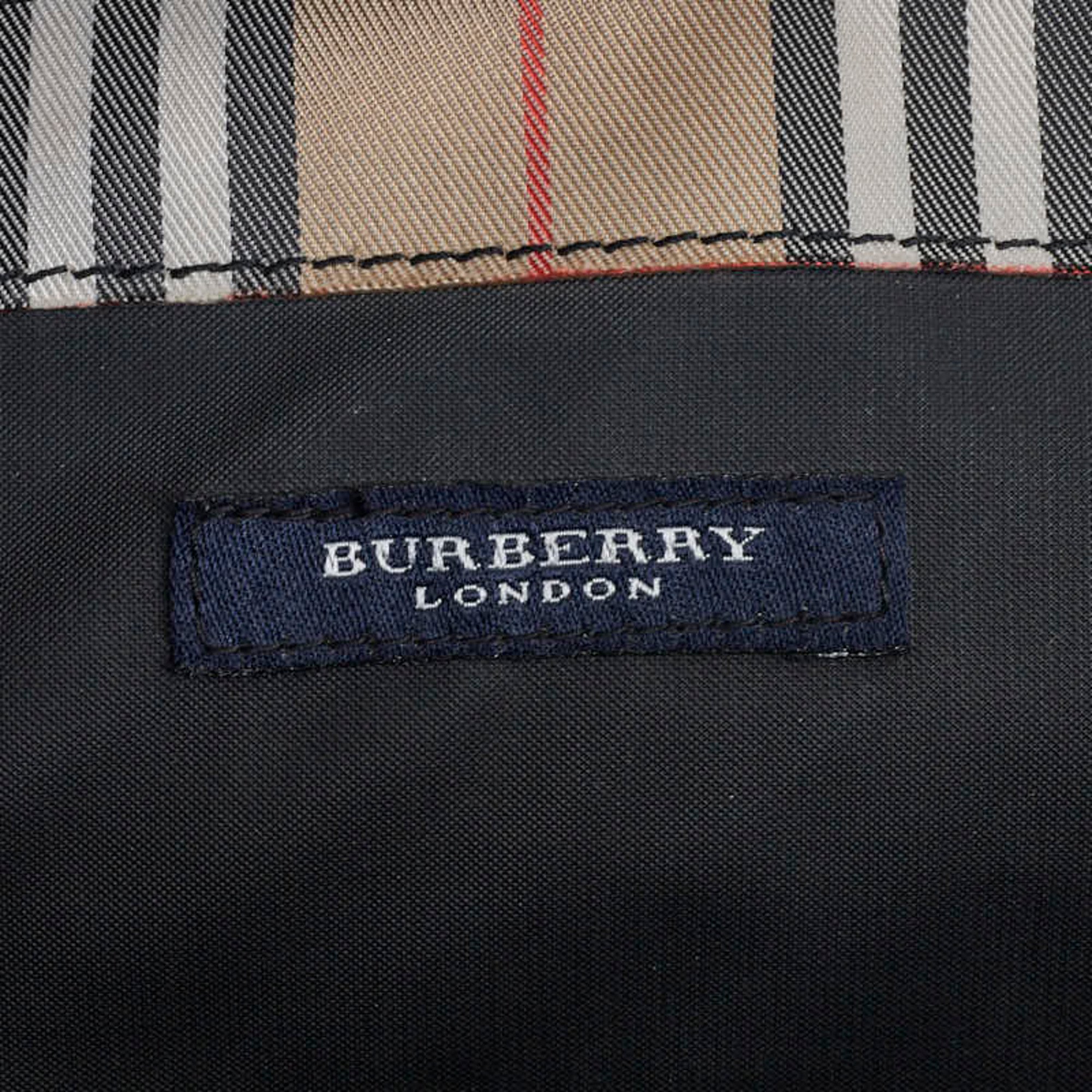Burberry Nova Check Tote Bag Shoulder Beige Nylon Leather Women's BURBERRY