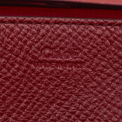 Chloé Chloe Drew Chain Shoulder Bag Red Leather Women's