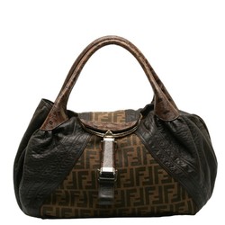 Fendi Zucca Spy Bag Tote 8BR511 Brown Leather Women's FENDI