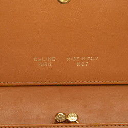 Celine Macadam Long Wallet Beige Brown PVC Leather Women's CELINE