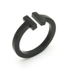 TIFFANY&Co. Tiffany T Square Ring Black SS Stainless Steel No. 15 #15