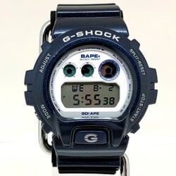 CASIO Casio G-SHOCK watch DW-6900 Abathing Ape APE BAPE collaboration double name third digital quartz metallic blue white dial serial limited to 1000 pieces ITBDMQ5BZYJY