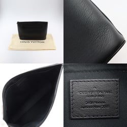 LOUIS VUITTON Louis Vuitton Pochette Cosmos Dark Infinity Second Bag M63268 Leather Black Clutch Pouch