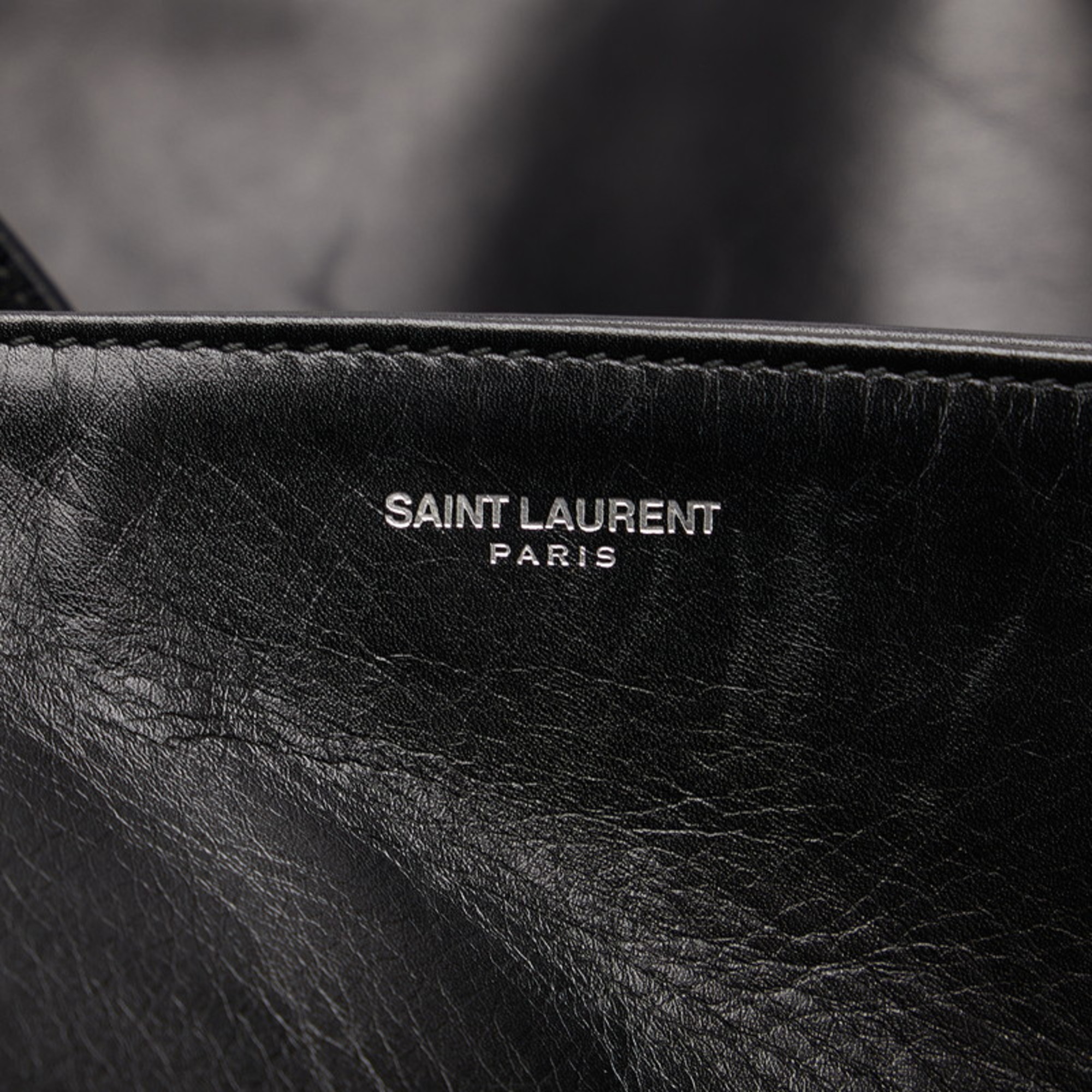 Saint Laurent Tote Bag 314663 529258 Black Leather Women's SAINT LAURENT