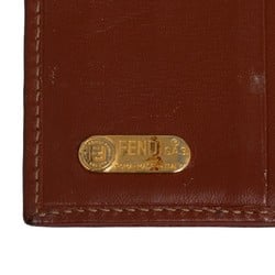FENDI Pecan Bifold Wallet Brown PVC Leather Women's