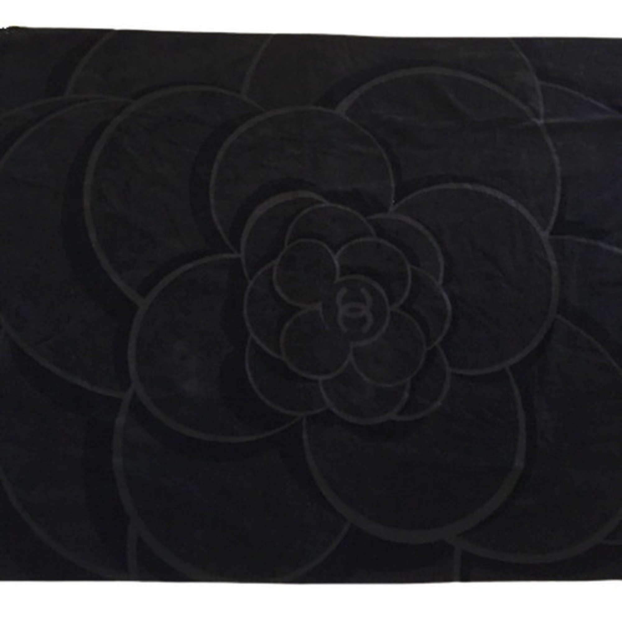 CHANEL Camellia Blanket Large Towel Cotton COTTON Black ITH0QTW7Z3FG RM3391D