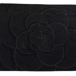 CHANEL Camellia Blanket Large Towel Cotton COTTON Black ITH0QTW7Z3FG RM3391D
