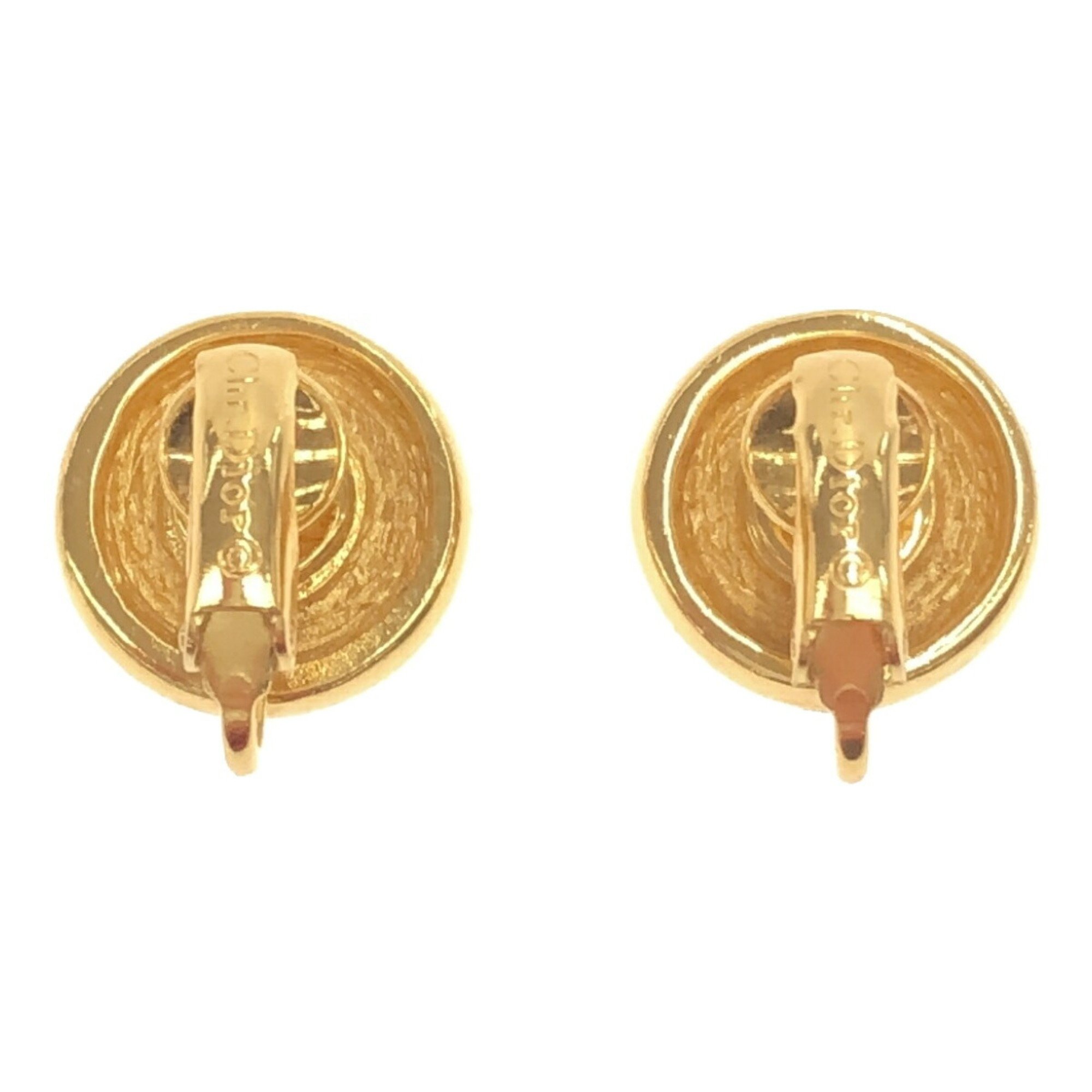 Christian Dior Earrings Gold Stone Black Women's ITR47GCVQ6Q0 RM1052R