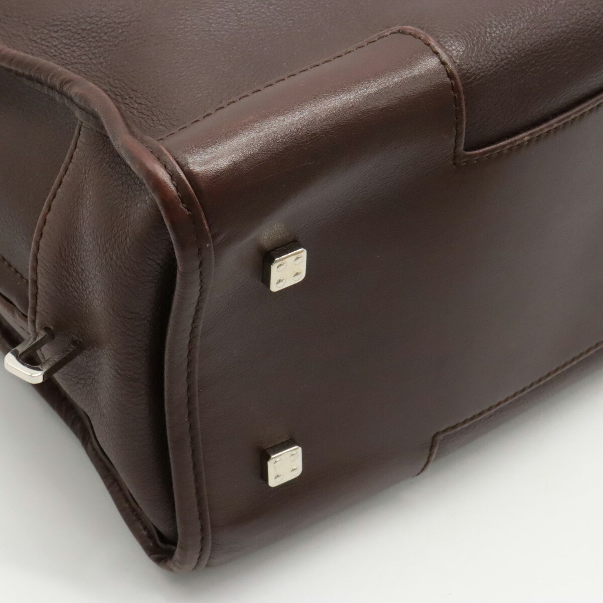 LOEWE Amazona 28 Anagram Handbag Boston Leather Brown 311.62.001