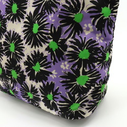 PRADA Prada tote bag shoulder flower print nylon leather black purple multicolor B4696F