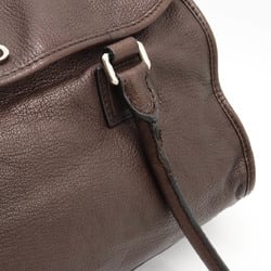 LOEWE Anagram Alamo 36 Shoulder Bag Leather Dark Brown