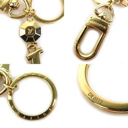 LOUIS VUITTON Charm Key Ring LV Facet Metal Gold Women's M65216