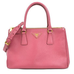Prada PRADA handbag shoulder bag leather pink gold ladies