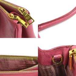 Prada PRADA handbag shoulder bag leather pink gold ladies