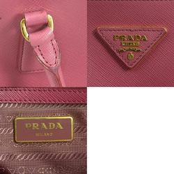 Prada PRADA handbag shoulder bag leather pink gold ladies