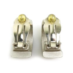 CHANEL earrings here mark metal matte silver ladies