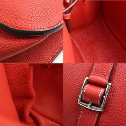 HERMES Handbag Shoulder Bag Alzan 31 Taurillon Clemence Rouge Cazac Unisex