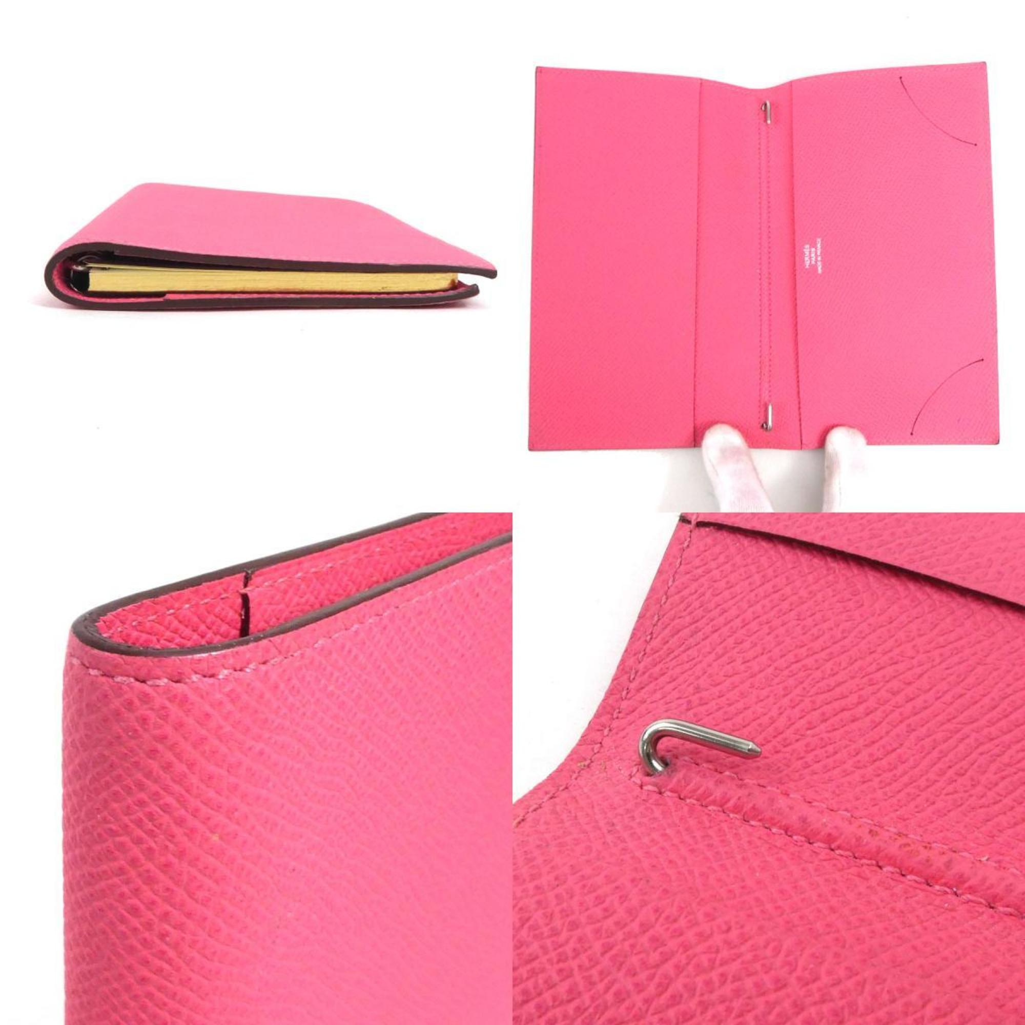 Hermes Notebook Cover Leather Pink Ladies