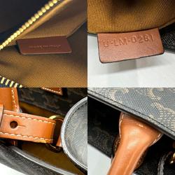 CELINE Handbag Shoulder Bag Triomphe Small Vertical Cover PVC/Leather Brown Unisex