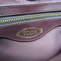 Tod's XBWAACAC101BQUR817 Women's Leather Handbag,Shoulder Bag Purple Brown