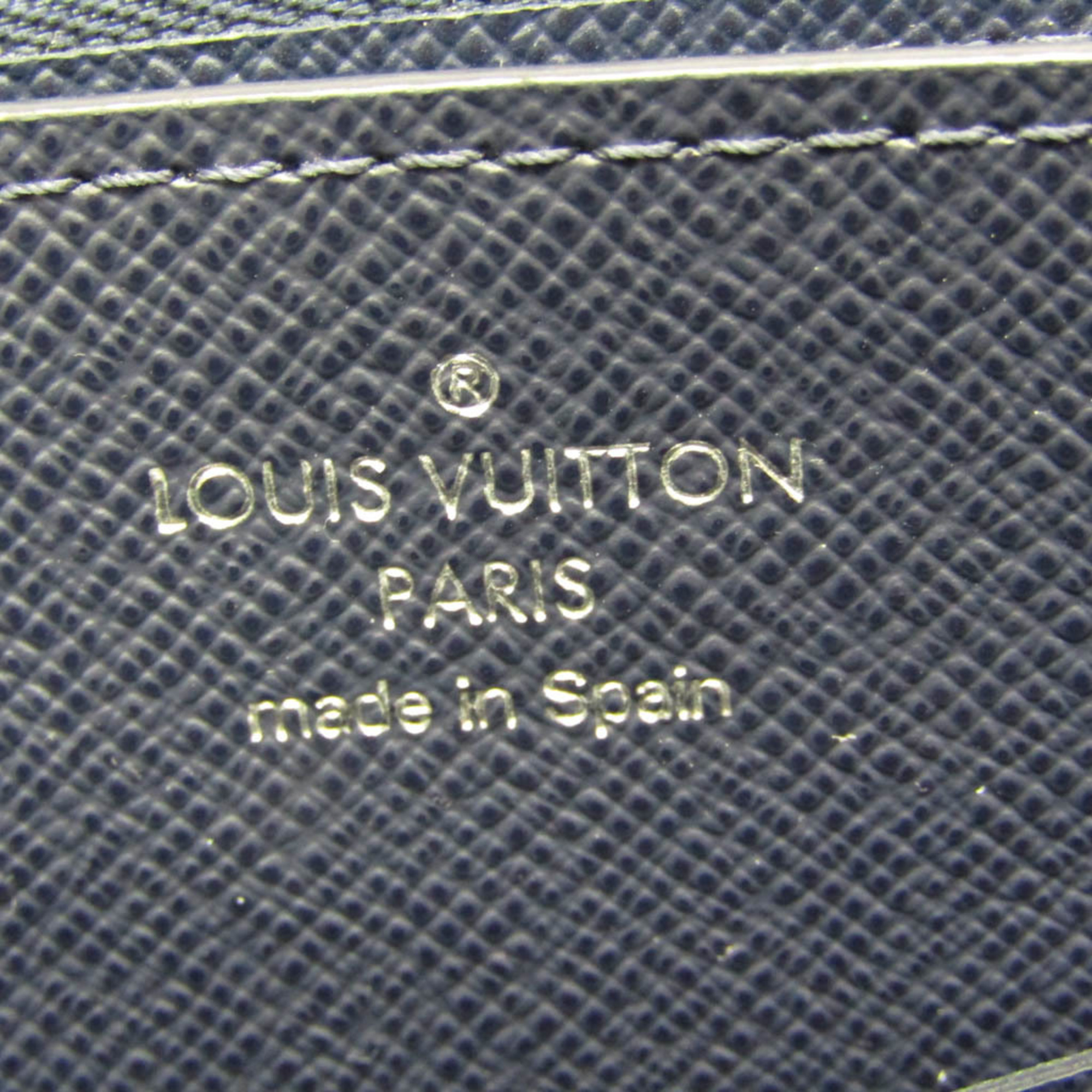 Louis Vuitton Taiga Zippy XL M64019 Men's Taiga Leather Long Wallet (bi-fold) Navy Blue