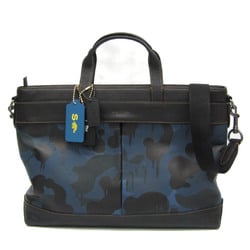 Coach Metropolitan Wild Beast 57780 Men's Leather Briefcase,Shoulder Bag Black,Blue,Navy