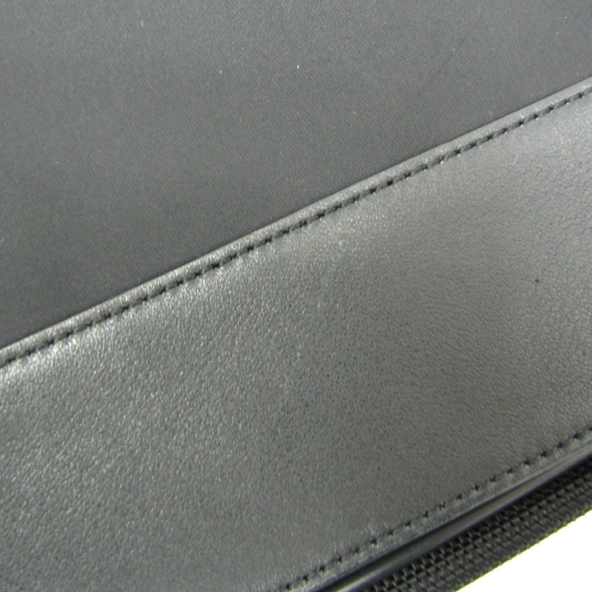 Dunhill L3F65A Men's Leather,Nylon Shoulder Bag Black