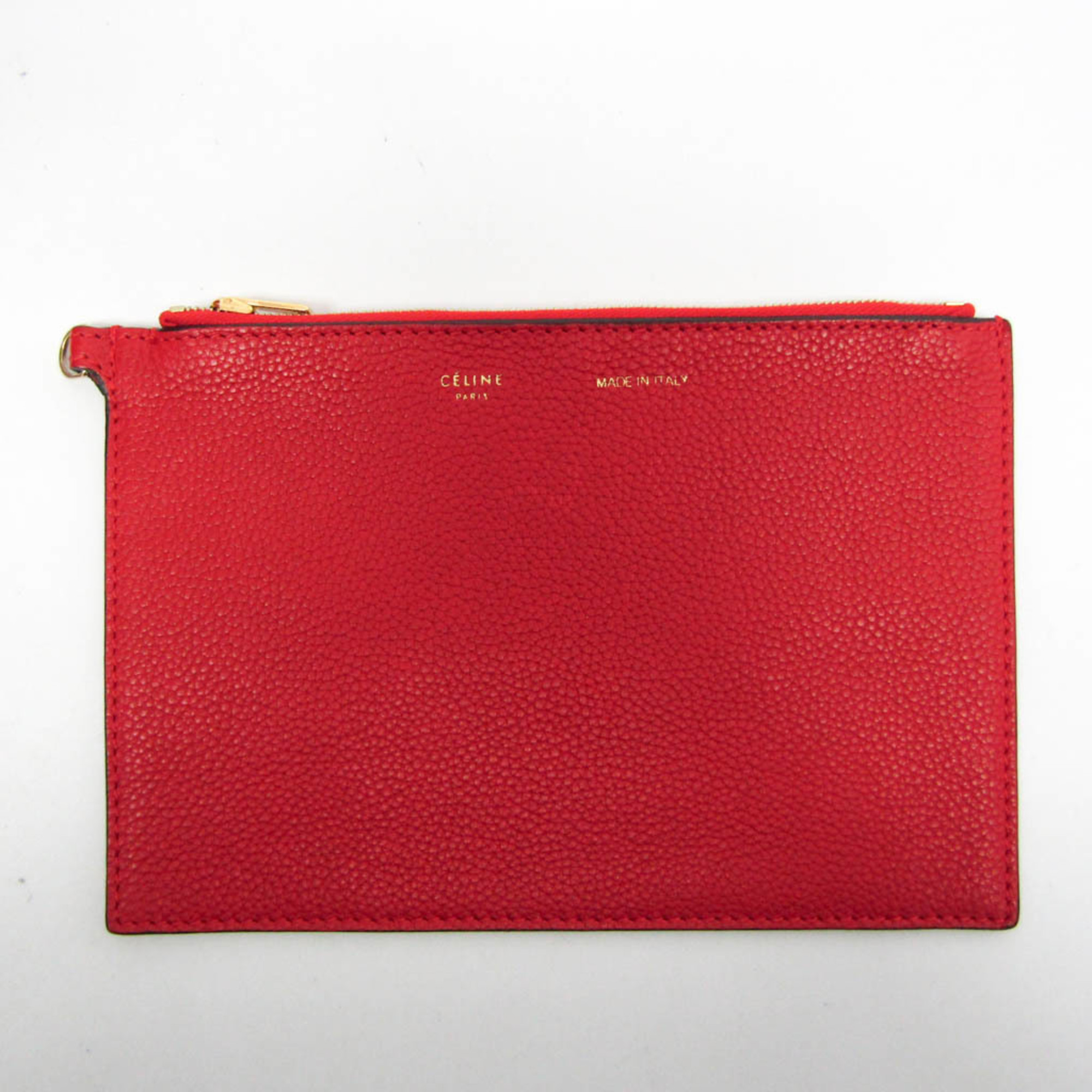 Celine Cabas Phantom Medium 171053 Women's Leather Tote Bag Red Color