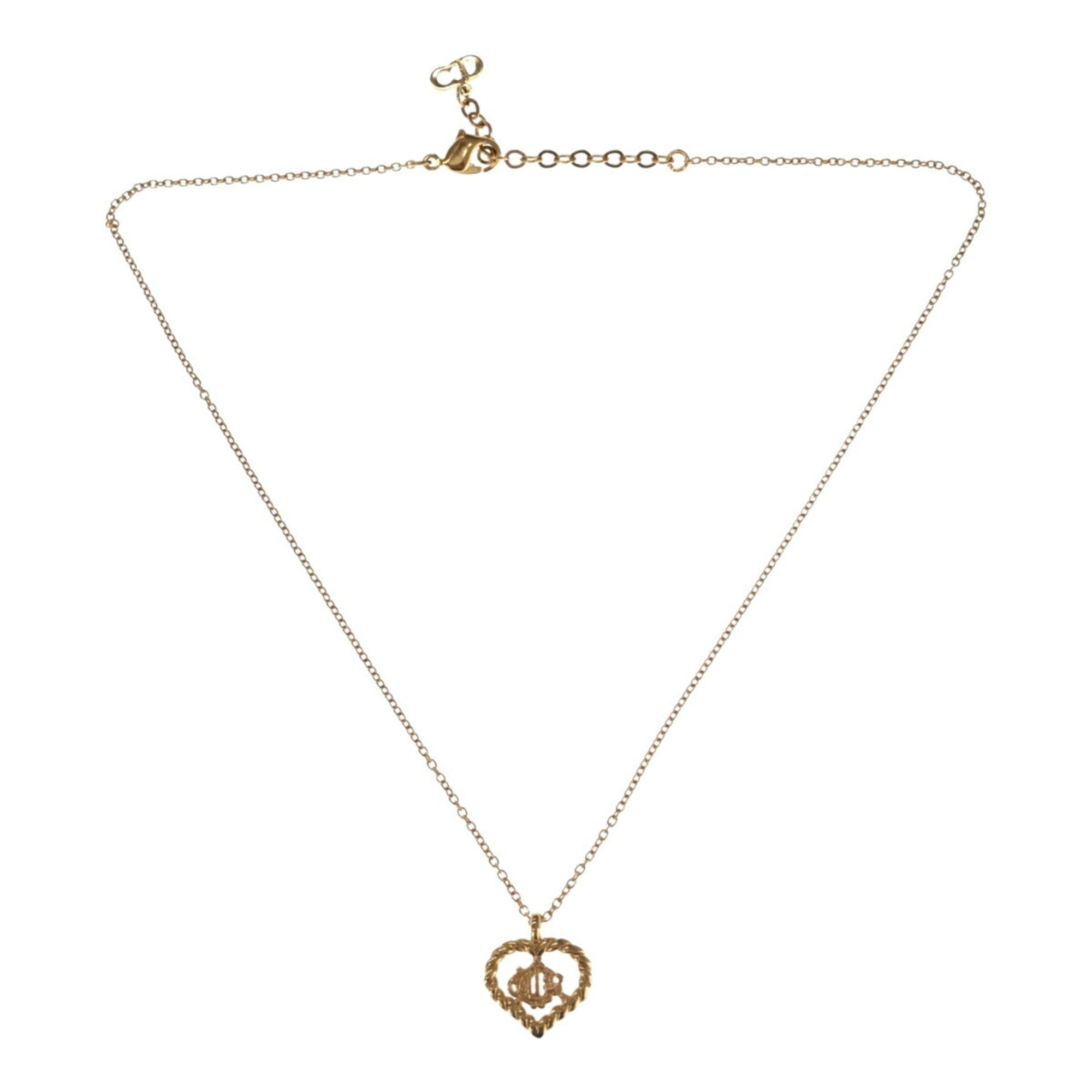 Christian Dior Heart Necklace CD Accessory Women's Gold VINTAGE OLD IT9FTTVNXYV8 RM2868M