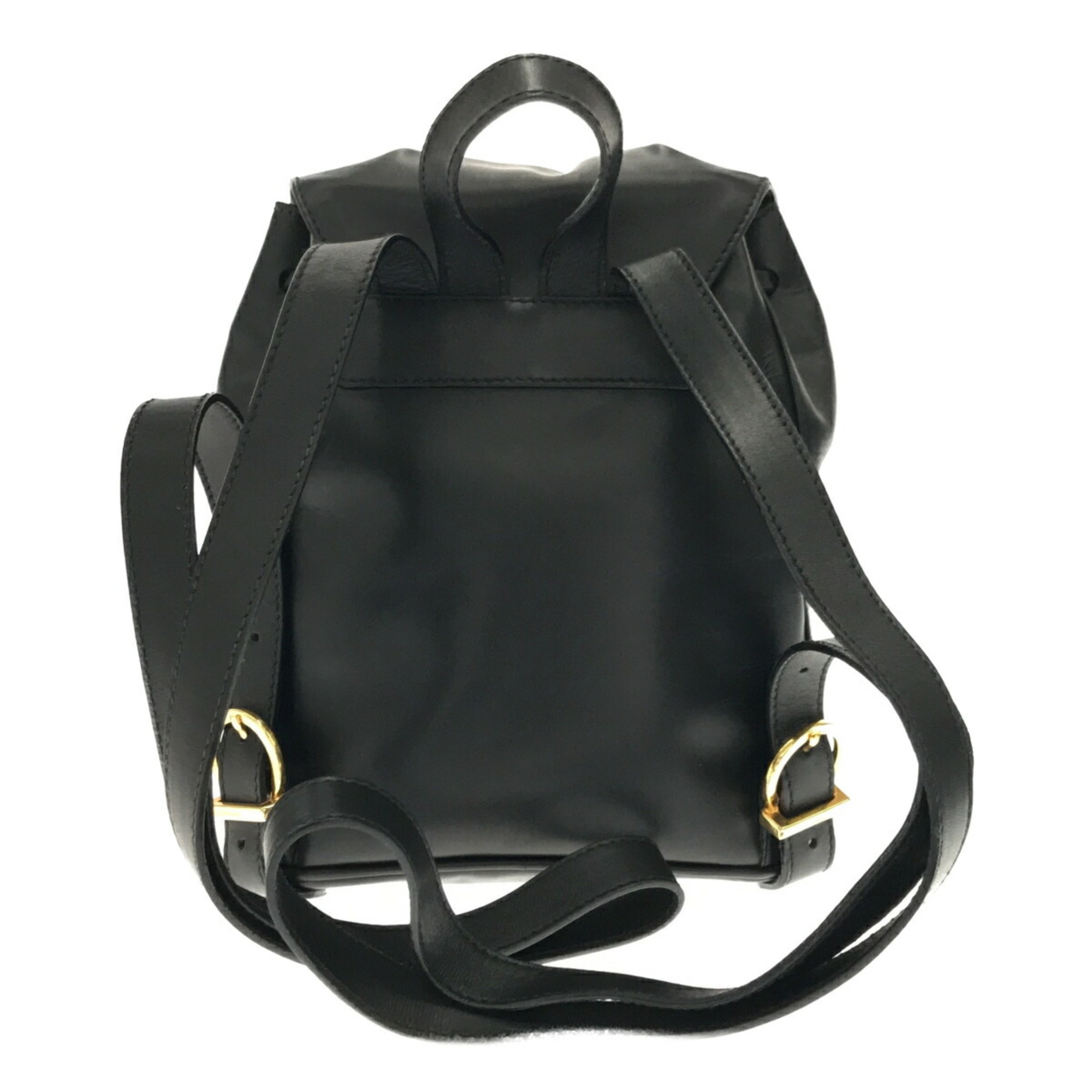 Salvatore Ferragamo Backpack BL-21 6147 Gancini Leather Black Ladies ITATFTHGYDDC RM4863D