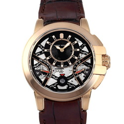 HARRY WINSTON Ocean Bi-Retrograde Automatic OCEABI42RR001 Black Silver Dial Watch Men's