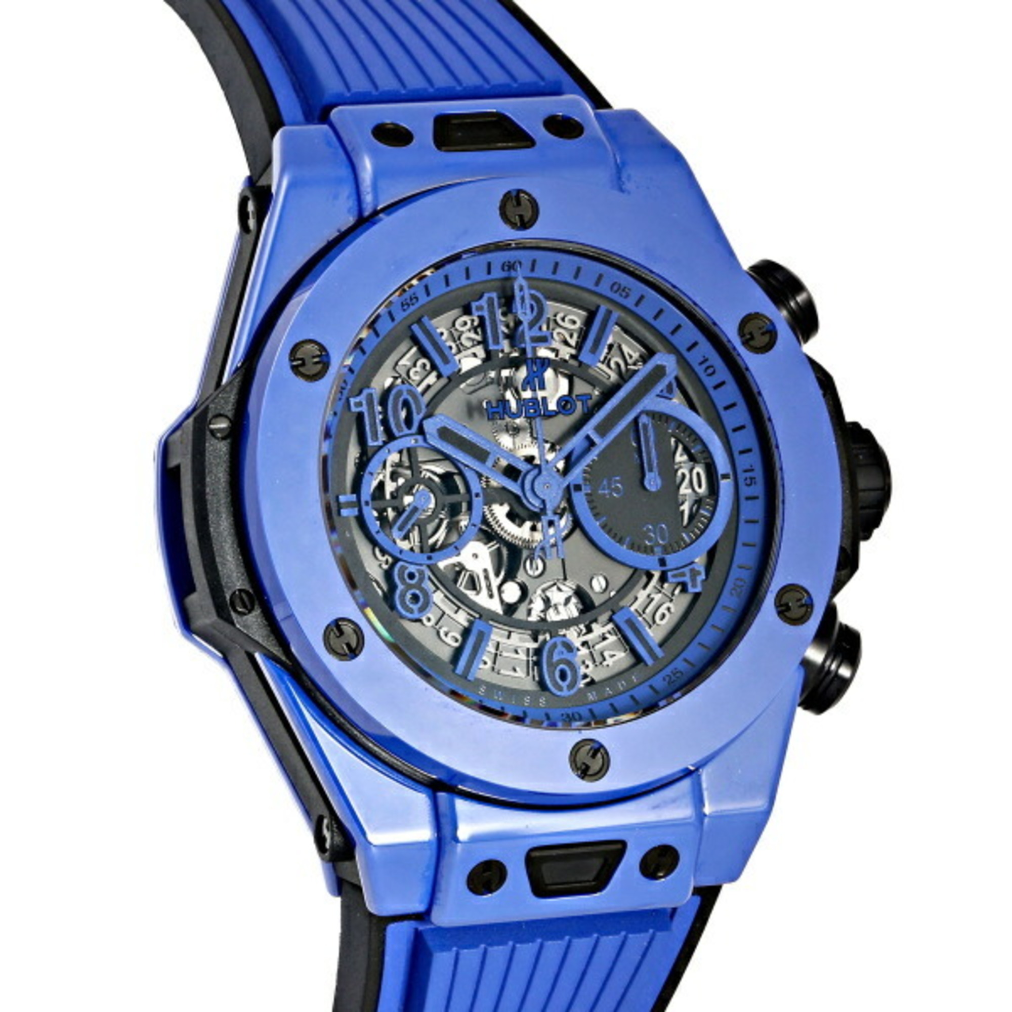 HUBLOT Big Bang Unico Blue Magic World Limited 500 Pieces 411.ES.5119.RX Silver Dial Watch Men's